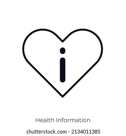 Health Information icon. Outline style icon design isolated on white background