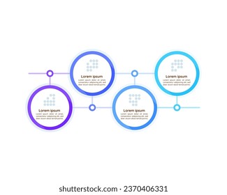 Health insurance benefits infographic chart design template. Medical service. Abstract vector infochart with blank copy spaces. Instructional graphics with 4 step sequence. Visual data presentation