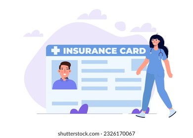 Health insurance card concept. Vector illustration