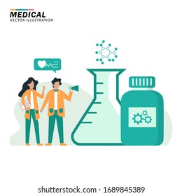 Health insurance concept. Medical illustration. Can used for websites, web pages, templates, web banners, etc. Vector illustration.