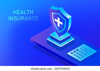 Health Insurance concept. Health insurance to protect from life and health accident. Health and life insurance policy, healthcare concept