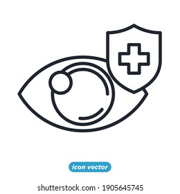 Health insurance coverage icon. eyes symbol vector illustration
