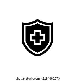 Health Insurance With Glyph Icon Illustration
