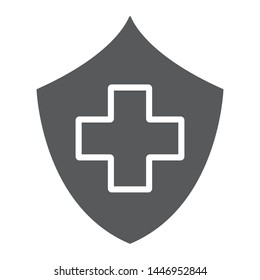 Health insurance glyph icon, safety and care, healthcare sign, vector graphics, a solid pattern on a white background, eps 10.
