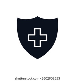 Health insurance icon Flat line illustration