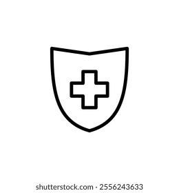 Health insurance icon logo design. Insurance health document sign and symbol