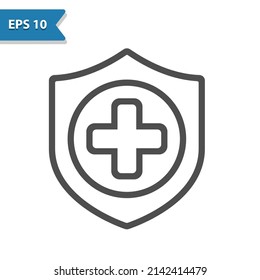 Health Insurance Icon. Professional, pixel perfect icon, EPS 10 format.