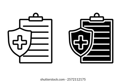 Health insurance icon set. Vector illustration.
