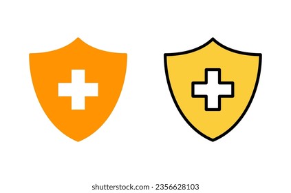 Health insurance icon set for web and mobile app. Insurance document sign and symbol