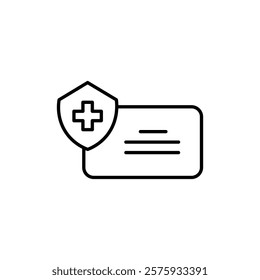 Health insurance icon simple vector symbol