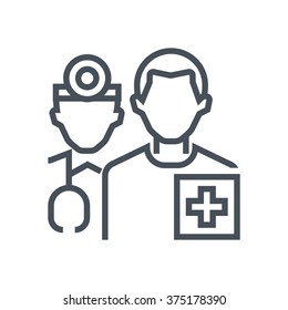 Health insurance icon suitable for info graphics, websites and print media and  interfaces. Line vector icon.