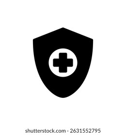 Health insurance icon symbol for apps and websites. Insurance health document sign and symbol