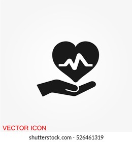 Health insurance icon vector
