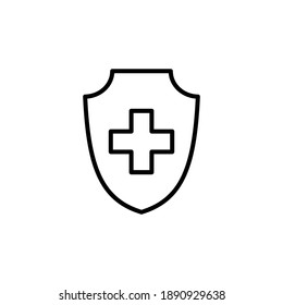 Health insurance icon vector. Insurance health document icon