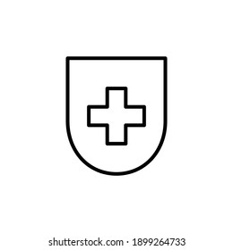 Health insurance icon vector. Insurance health document icon