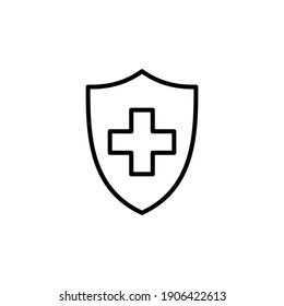 Health Insurance Icon Vector. Insurance Health Document Icon