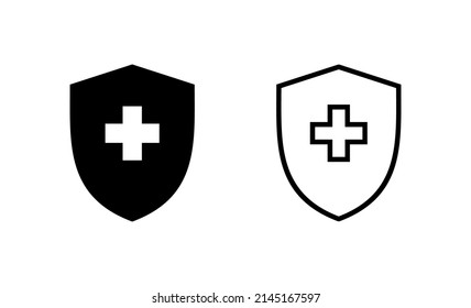 Health insurance icon vector. Insurance health document sign and symbol