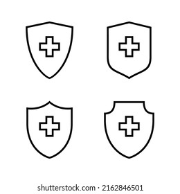 Health insurance icon vector. Insurance health document sign and symbol