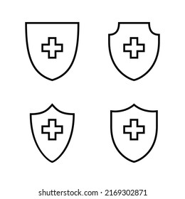 Health insurance icon vector. Insurance health document sign and symbol