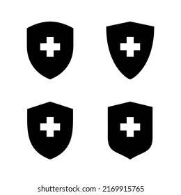 Health insurance icon vector. Insurance health document sign and symbol
