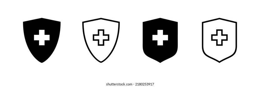 Health insurance icon vector. Insurance health document sign and symbol