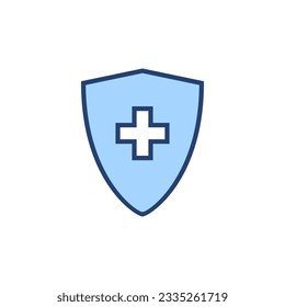 Health insurance icon vector. Insurance health document sign and symbol
