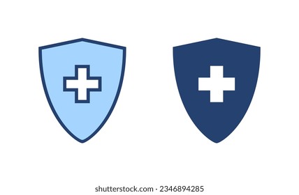 Health insurance icon vector. Insurance health document sign and symbol