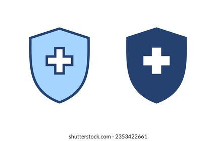 Health insurance icon vector. Insurance health document sign and symbol