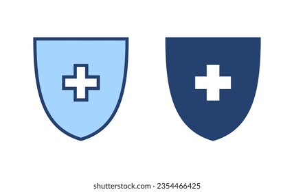 Health insurance icon vector. Insurance health document sign and symbol