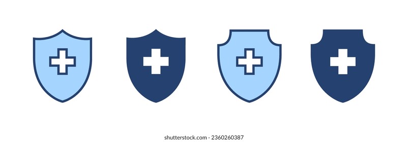 Health insurance icon vector. Insurance health document sign and symbol