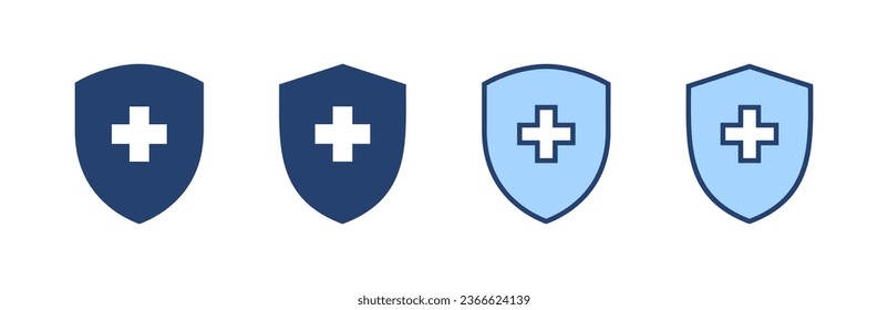 Health insurance icon vector. Insurance health document sign and symbol