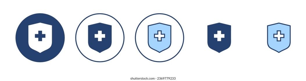 Health insurance icon vector. Insurance health document sign and symbol