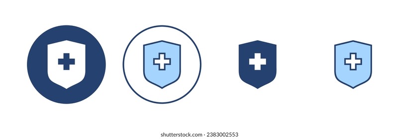 Health insurance icon vector. Insurance health document sign and symbol