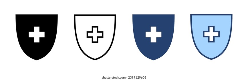 Health insurance icon vector. Insurance health document sign and symbol