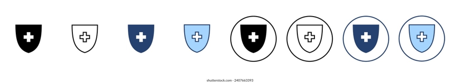 Health insurance icon vector. Insurance health document sign and symbol