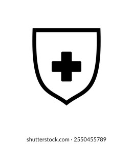 Health insurance icon vector. Insurance health document sign and symbol