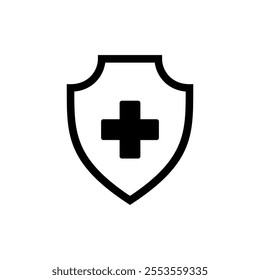 Health insurance icon vector. Insurance health document sign and symbol