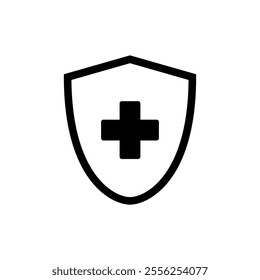 Health insurance icon vector. Insurance health document sign and symbol