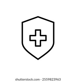 Health insurance icon vector. Insurance health document sign and symbol