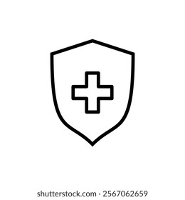 Health insurance icon vector. Insurance health document sign and symbol