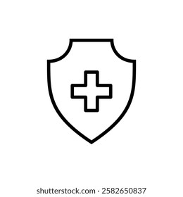 Health insurance icon vector. Insurance health document sign and symbol