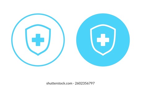 Health insurance icon vector. Insurance health document sign and symbol