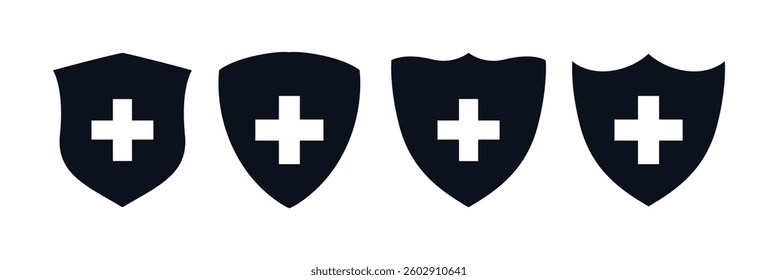 Health insurance icon vector. Insurance health document icon