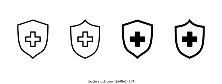 Health insurance icon vector. Insurance health document sign and symbol