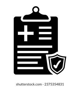 Health Insurance Icon, Vector Graphics