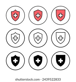 Health insurance icon vector illustration. Insurance document sign and symbol