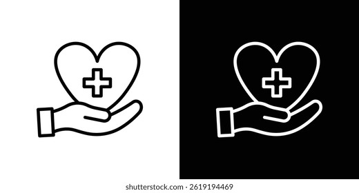 Health insurance icon. vector illustration, pictogram isolated. editable