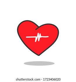 Health insurance, icon vector symbol love