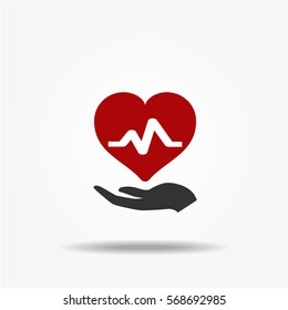 Health insurance icon, vector symbol