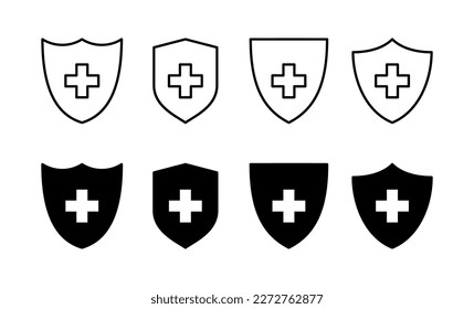 Health insurance icon vector for web and mobile app. Insurance document sign and symbol